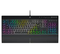 Corsair K55 RGB PRO XT Tastiera da Gioco Cablata a Membrana - Layout QWERTY Italiano - IP42 Resistente Alla Polvere e al Versamento di Liquidi - Macro con Integrazione Elgato - PC, Mac, Xbox - Nero