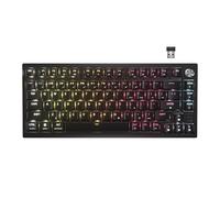 Corsair K65 PLUS WIRELESS Tastiera meccanica da gioco 75% RGB, sostituibile a caldo - Switch tattili MLX Fusion pre-lubrificati, riduzione del rumore a due strati, tasti PBT - QWERTY NA - Nero