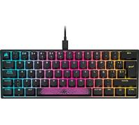 Corsair K65 RGB MINI, Tastiera meccanica gaming 60% (retroilluminazione RGB Per-Key, CHERRY MX RED, cavo USB Type-C staccabile, tecnologia AXON Hyper-Processing), LAYOUT US, nero