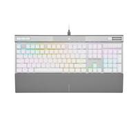 Corsair K70 PRO RGB - Tastiera da gioco ottica-meccanica - Interruttori lineari OPX, tasti a doppio scatto PBT, Hyper-Polling 8.000Hz, poggiapolsi magnetico soft-touch - Layout NA, QWERTY - Bianco