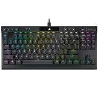 Corsair K70 RGB TKL CHAMPION SERIES Tastiera da gioco ottico-meccanica (OPX RGB Ottico-Meccanico, Robusto telaio in alluminio, Illuminazione RGB per tasto, Cavo USB-C staccabile) Nero