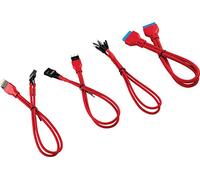 Corsair Premium Sleeved Front Panel Extension Kit, Rosso - 30cm