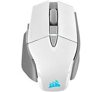 Corsair M65 RGB Ultra Wireless Tunable FPS Mouse da gioco wireless - Tecnologia wireless Slipstream Sub-1ms, sensore ottico da 26.000 DPI, durata della batteria fino a 120 ore, 8 pulsanti programmabili, bianco