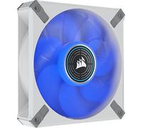 Corsair ML120 LED ELITE, 120 mm Ventola PWM LED Blu (Tecnologia CORSAIR AirGuide, Cuscinetto a Levitazione Magnetica, Velocità da 2.000 RPM, Otto LED Brillant) Confezione Singola, Struttura Bianco