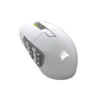 Corsair SCIMITAR ELITE WIRELESS SE MMO Gaming Mouse - 33.000 DPI, 16 Pulsanti Programmabili, Key Slider™ Regolabile, Hyper-Polling 1K - PC, PS5, PS4, Xbox, Mac - Bianco