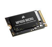 Corsair MP600 MICRO 1TB M.2 NVMe PCIe x4 Gen4 SSD - M.2 2242 - Fino a 7.000 MB/sec in Lettura Sequenziale - Compatibile con i Computer Portatili Lenovo Legion Go e Thin PCIe 4.0 - Nero