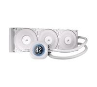 CORSAIR NAUTILUS 360 RS LCD Dissipatore a Liquido per CPU - Schermo LCD IPS da 2,1", AIO da 360 mm, Bassa rumorosità, Daisy-Chain, Intel LGA 1851/1700, AMD AM5/AM4 - 3 ventole RS120 incluse - Bianco