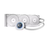 CORSAIR NAUTILUS 360 RS LCD Dissipatore a Liquido per CPU - Schermo LCD IPS da 2,1", AIO da 360 mm, Bassa rumorosità, Daisy-Chain, Intel LGA 1851/1700, AMD AM5/AM4 - 3 ventole RS120 incluse - Bianco