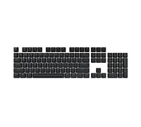 Corsair PBT Double-Shot Pro - Kit di modifica tasti PBT Double Shot, nero onice, fondo standard, superficie testurizzata, pareti spesse 1,5 mm, ammortizzatori con O-ring