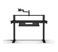 CORSAIR Platform:4 - 120 cm x 76 cm, Altezza Fissa, Scrivania per Computer da Gioco in Piedi, Gestione dei Cavi, Alimentazione USB, Supporto per Monitor Incluso - Nero