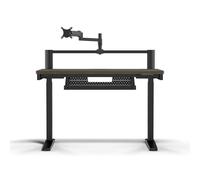 CORSAIR Platform:4 Elevate - 120 cm x 76 cm, Altezza Regolabile, Scrivania Elettrica per Computer da Gioco in Piedi, Preimpostazioni di Memoria, Supporto per Monitor Incluso - Mordente Noce Scuro
