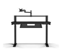CORSAIR Platform:4 Elevate - 120 cm x 76 cm, Altezza Regolabile, Scrivania Elettrica per Computer da Gioco in Piedi, Preimpostazioni di Memoria, Supporto per Monitor Incluso - Nero