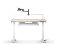 Corsair Platform:4 Elevate - 120 cm x 76 cm, Altezza Regolabile, Scrivania Elettrica per Computer da Gioco in Piedi, Preimpostazioni di Memoria, Supporto per Monitor Incluso - Mordente di Pino Bianco