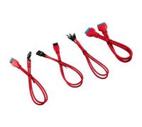 Corsair Premium Sleeved Front Panel Extension Kit, Rosso - 30cm