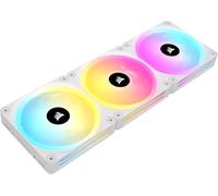 CORSAIR QX RGB Serie iCUE LINK QX120 RGB Bianco, Ventola a Cupola Magnetica da 120 mm, Starter Kit