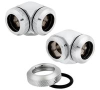 Corsair Racro 14 mm 90° Hydro X Series XF rigido, confezione da 2 unità, cromato