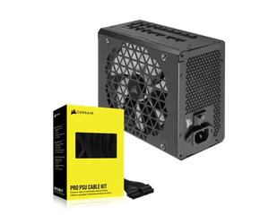 CORSAIR RM1200x Shift with Premium Sleeved Type-5 Pro Cables Kit - Black
