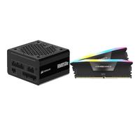 CORSAIR RM850e (2025) Alimentatore ATX con cavo 12V-2x6 + VENGEANCE RGB DDR5 32GB (2x16GB) DDR5 6000MHz CL30 AMD EXPO Intel XMP Memoria Compatibile per Computer Pacchetto - Nero