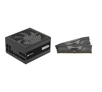 CORSAIR RM850x Alimentatore ATX a Basso Rumore Completamente Modulare + VENGEANCE DDR5 32GB (2x16GB) DDR5 6000MHz CL30 AMD EXPO Intel XMP iCUE Memoria Compatibile per Computer Pacchetto - Nero