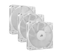 CORSAIR RS120 120 mm PWM Ventole - Connessione a Margherita - Basso Rumore - Cuscinetto a Cupola Magnetica - Confezione Tripla - Bianco