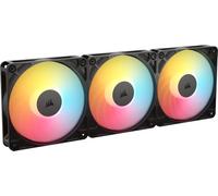 CORSAIR RS120-R Ventole ARGB PWM 120mm Inverse Flow - 3 Pezzi - 8 LED RGB, Connessioni ARGB a +5V, Alta Pressione Statica, Daisy-Chain, Cuscinetto Magnetico, Modalità Zero RPM - Nero