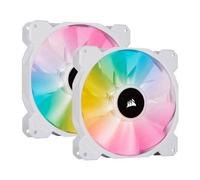 Corsair SP140 RGB Elite PWM 140mm White Dual Pack + Lighting Node CORE