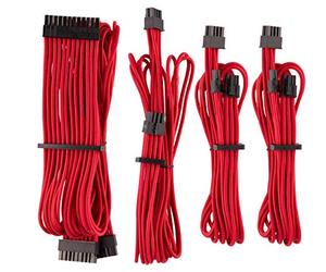 Corsair Starter Kit Cavi per Alimentatori Protetti Singolarmente con Guaina Type 4 Gen 4 Premium - Rosso
