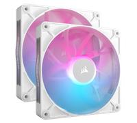 CORSAIR Starter Kit due ventole PWM da 140 mm iCUE LINK RX140 RGB - Bianco