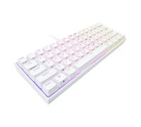 Corsair Tastiera da gioco K65 RGB MINI 60% meccanica cablata - interruttori lineari Cherry MX RED - copritasti a doppio scatto PBT - compatibile iCUE - QWERTY UK - PC, Mac, Xbox - Bianco