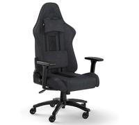 Sedia da gaming Corsair TC100 RELAXED in tessuto nero con cuscini grigi