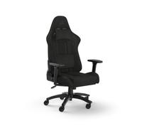 Corsair TC100 RELAXED Sedia Gaming - Rivestimento in Similpelle - Design Ispirato ai Sedili Sportivi - Cuscino Lombare - Cuscino Cervicale Rimovibile in Memory Foam - Braccioli Regolabili - Nero