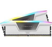 CORSAIR VENGEANCE RGB DDR5 32GB (2 x 16GB) Fino a 6400MHz INTEL RAM | Memoria Per Computer Desktop, Compatibile con Intel XMP 3.0, CL36, Bianco, CMH32GX5M2B6400C36W