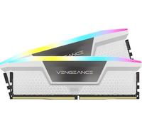 CORSAIR VENGEANCE RGB DDR5 RAM 32GB (2x16GB) 6400MHz CL36-48-48-104 1.35V AMD EXPO Intel XMP 3.0 Memoria per Computer - Bianco (CMH32GX5M2B6400Z36W)