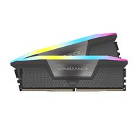 CORSAIR VENGEANCE RGB DDR5 64GB (2x32GB) DDR5 5200MHz CL40 AMD EXPO Intel XMP iCUE Memoria Compatibile per Computer - Grigio (CMH64GX5M2B5200Z40K)