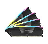 CORSAIR VENGEANCE RGB DDR5 RAM 64GB (4x16GB) 6600MHz CL32 Intel XMP Compatibile iCUE Memoria per Computer - Nero (CMH64GX5M4B6600C32)