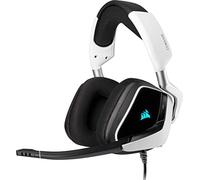 Corsair VOID ELITE USB Cuffie Gaming con Microfono Omnidirezionale Ottimizzato, Audio 7.1, Personalizzabili Illuminazione, Microfibra Tessuto Padiglioni, Bianco