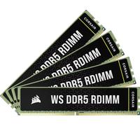 CORSAIR WS DDR5 ECC RDIMM 64GB (4x16GB) 6000MHz CL40 Intel XMP 3.0 Memoria per Workstation - Nero (CMA64GX5M4B6000C40)
