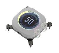 CORSAIR XC7 RGB ELITE LCD Waterblock per CPU - Schermo LCD IPS 480x480-31 LED RGB - USB-C - Adatto per Intel LGA 1700, AMD AM5 e precedenti - Bianco