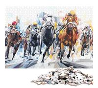 Corse di cavalli Jigsaw Puzzle in Legnos Adulto 500 Pezzi Gioco Education Regalo Per Amore E Amico Per Gioco Familiare Decorazione Interna Unica Stress Relief Toy 500pcs (52x38cm)