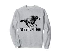 Corse di Cavalli Scommetto su Quel Derby Jockey Horse Racer Divertente Felpa