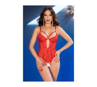 Chilirose - cr 4689 body crotchless rosso s