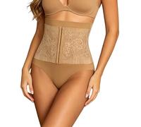 Corsetto da donna a vita alta 2026, progettato con più file frontali con gancio e occhio e silhouette modellante, strato di base liscio per abbigliamento aderente, cachi, L