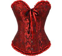 Corsetto da donna con lacci e ossatura, bustino lingerie bodyshaper top | Corsetto da donna, bustier shapewear lingerie, pizzo legato rinascimentale overbust corsetto push up body