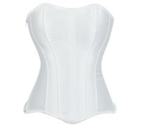 Corsetto da donna nero basco modellante overbust corsetto top pizzo disossato corsetto shapewear outfit body shapewear body shapewear body shapewear body shapewear, bianco, M