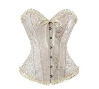 Corsetto da donna, per addominale, supporto toracico, classico, cocktail, discoteca, spicy girl, modellante, body building, biancheria intima, beige., L