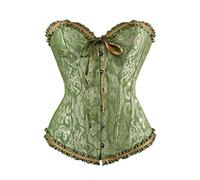 Corsetto da donna, per addominale, supporto toracico, classico, cocktail, discoteca, spicy girl, modellante, body building, biancheria intima, verde, 5XL