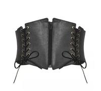 Corsetto di moda Cinture larghe Donna Dimagrante Corpo Bustino elastico Cintura in pelle PU for cintura Cinghie per feste, matrimoni, gite(68x12cm black)