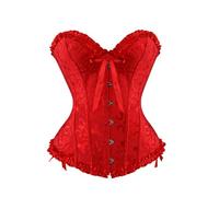 Corsetto Donna 2025 con Coulisse retrò Disossato Vintage Gotico Pizzo Bustier Modellante Elegante Bustino per Esaltare Le Dimensioni della Vita
