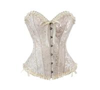 Corsetto Donna 2025 con Coulisse retrò Disossato Vintage Gotico Pizzo Bustier Modellante Elegante Bustino per Esaltare Le Dimensioni della Vita