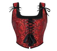 Corsetto Donna Elegante Dimagrante Medievale Osso Di Plastica Bustino Elegante Halloween Push Up Cintura Corset Festa Stringivita Corsetti Pirata Carnevale Steampunk Fascia Shapewear Lingerie